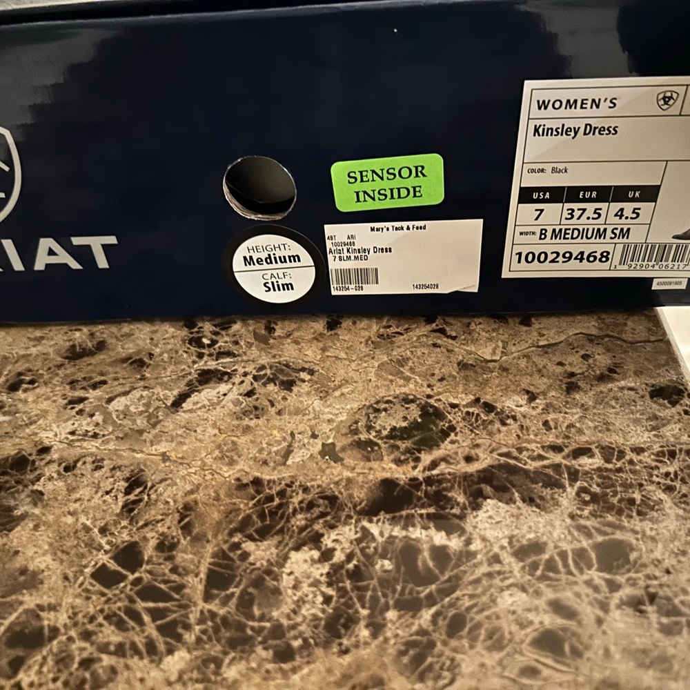 Ariat Black and Cream Boots